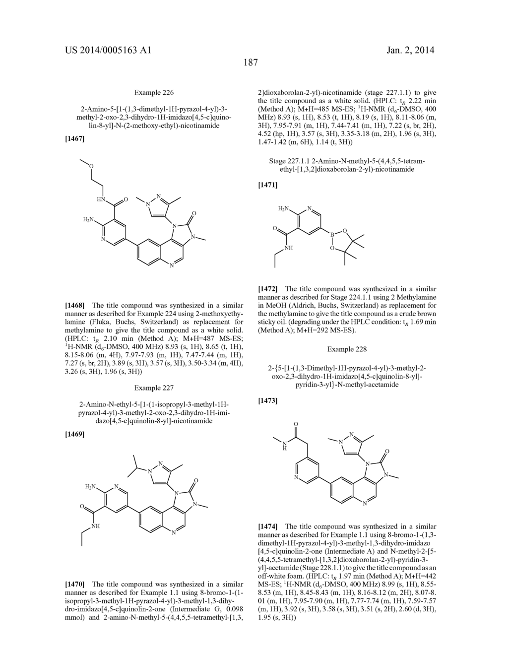 1H-IMIDAZO[4,5-C]QUINOLINONE DERIVATIVES - diagram, schematic, and image 187