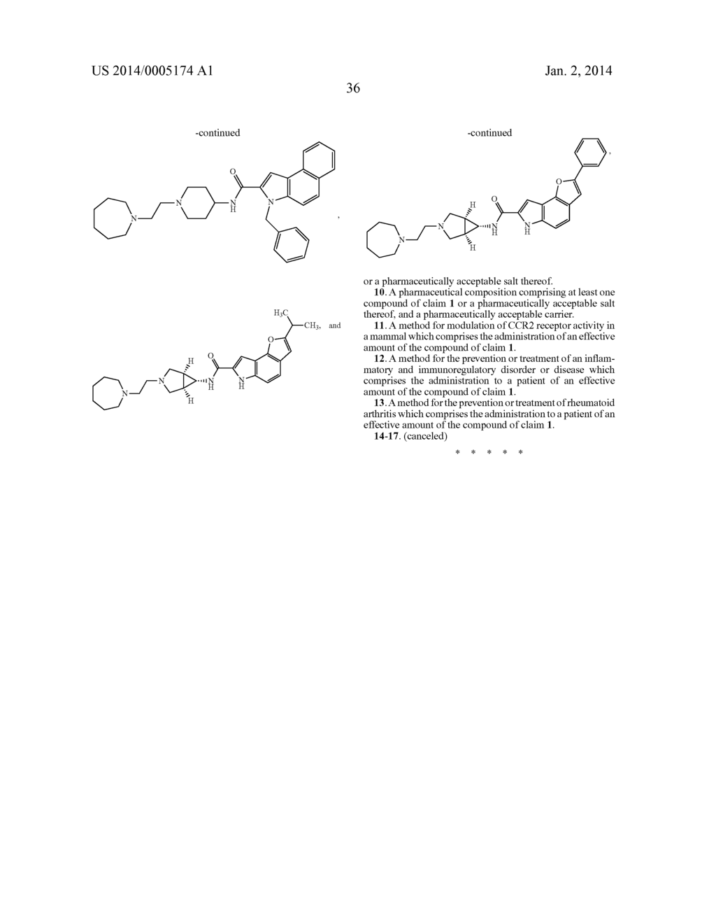 INDOLE DERIVATIVES USEFUL AS CCR2 ANTAGONISTS - diagram, schematic, and image 37