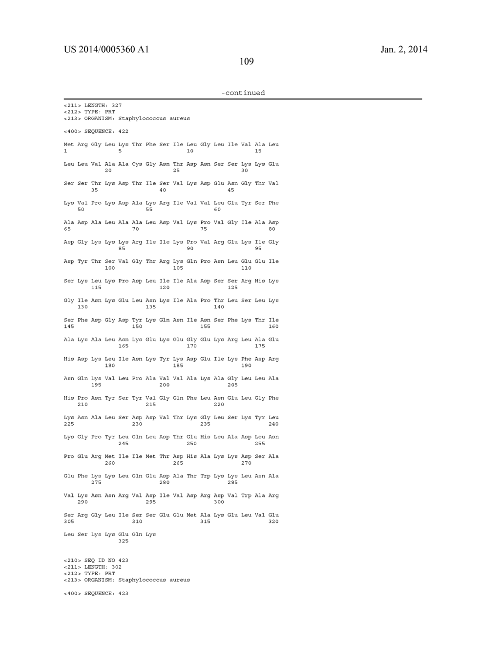 Polypeptides and Immunizing Compositions Containing Gram Positive     Polypeptides and Methods of Use - diagram, schematic, and image 116