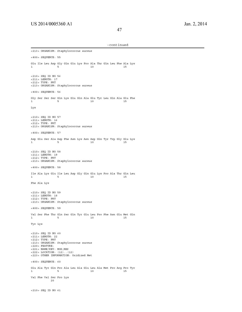 Polypeptides and Immunizing Compositions Containing Gram Positive     Polypeptides and Methods of Use - diagram, schematic, and image 54