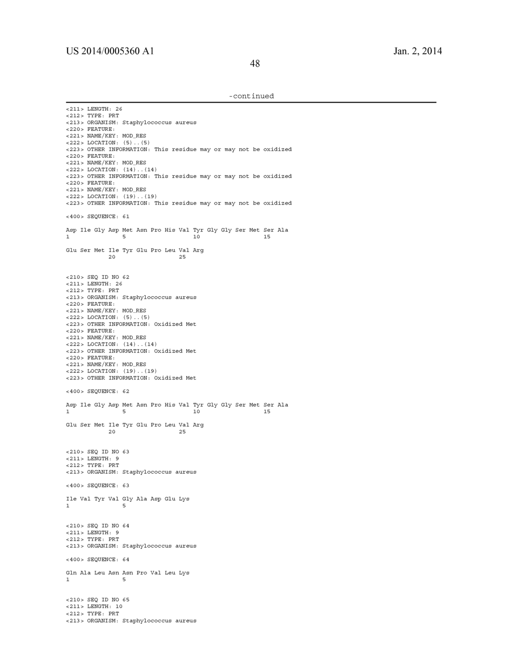 Polypeptides and Immunizing Compositions Containing Gram Positive     Polypeptides and Methods of Use - diagram, schematic, and image 55