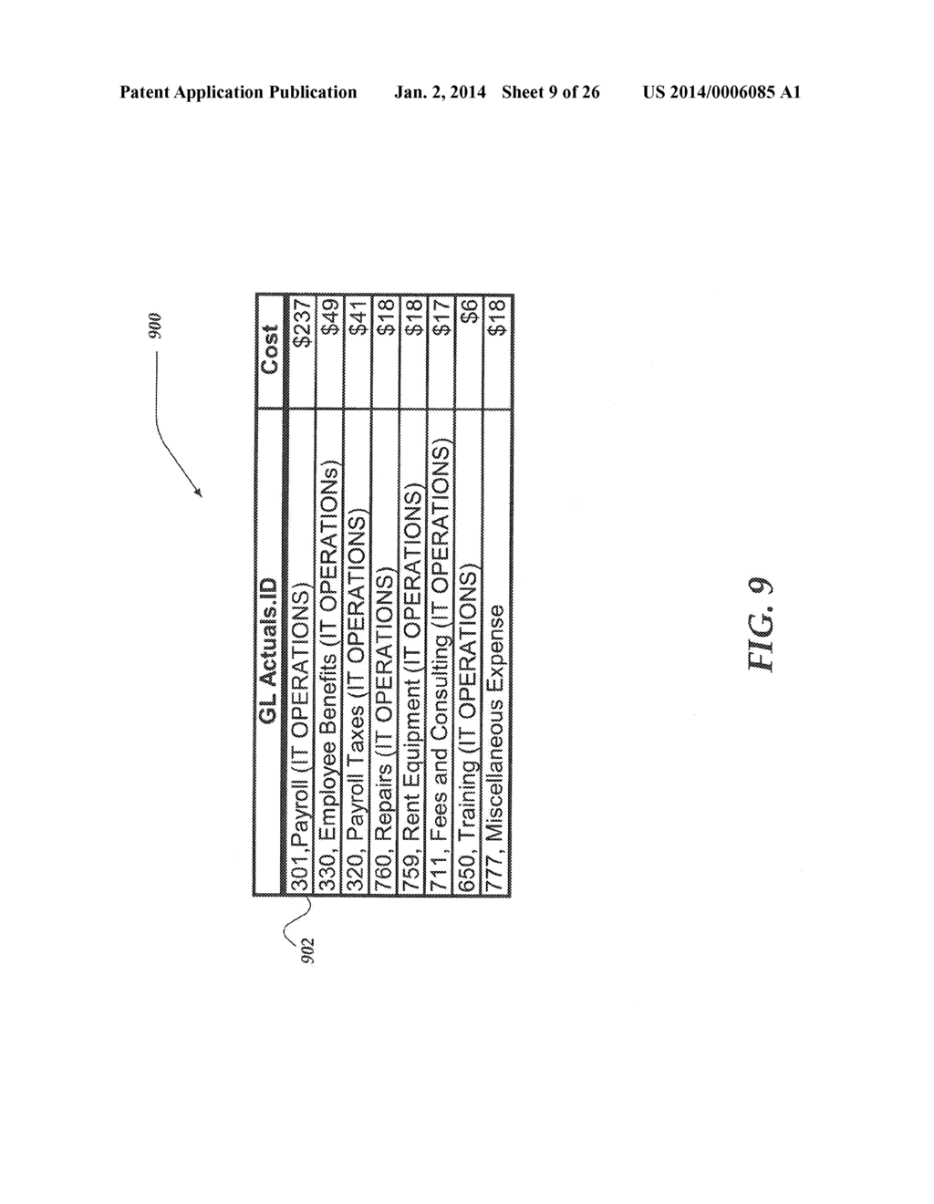 SYSTEM AND METHOD FOR VISUALIZING TRACE OF COSTS ACROSS A GRAPH OF     FINANCIAL ALLOCATION RULES - diagram, schematic, and image 10