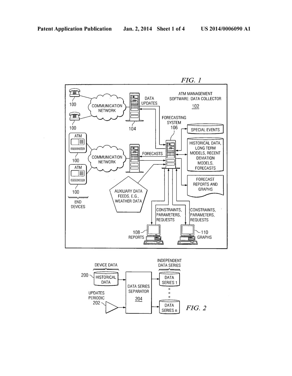 Method of and apparatus for forecasting cash demand and load schedules for     money dispensers - diagram, schematic, and image 02