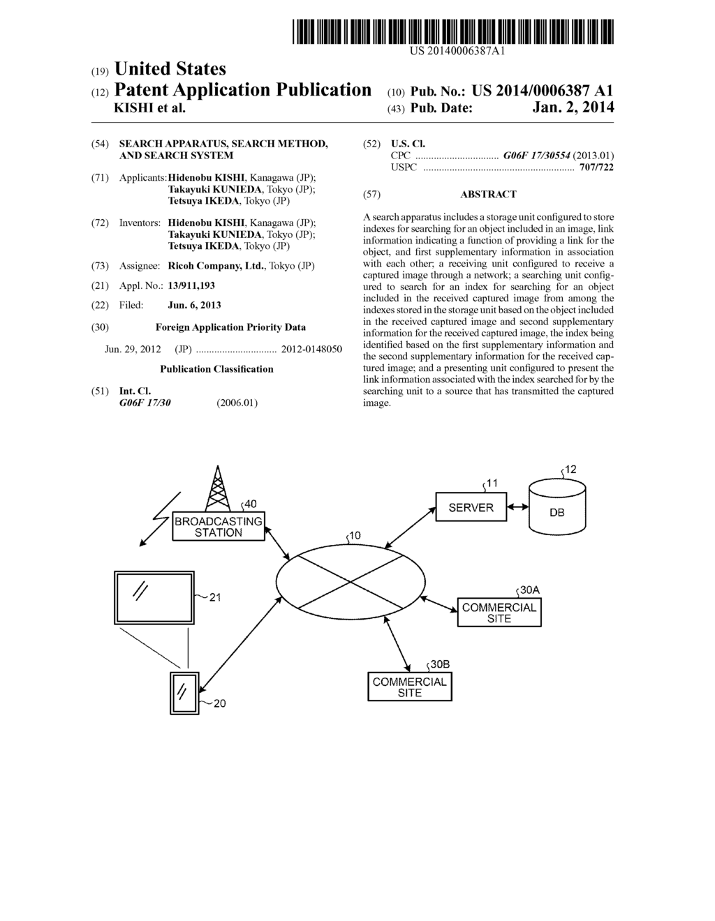 SEARCH APPARATUS, SEARCH METHOD, AND SEARCH SYSTEM - diagram, schematic, and image 01