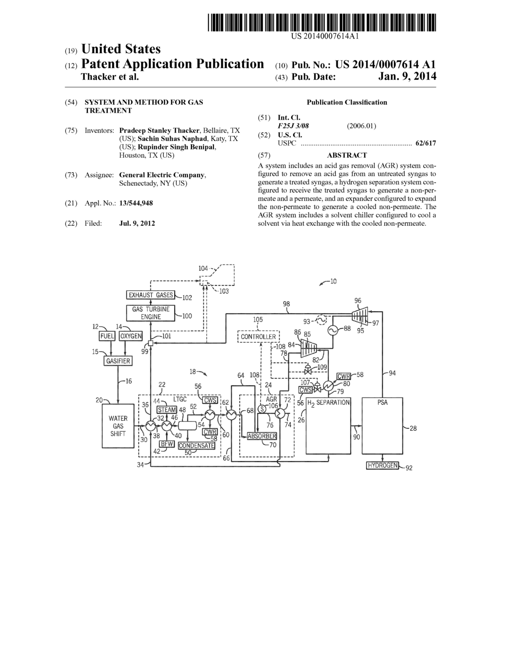 SYSTEM AND METHOD FOR GAS TREATMENT - diagram, schematic, and image 01