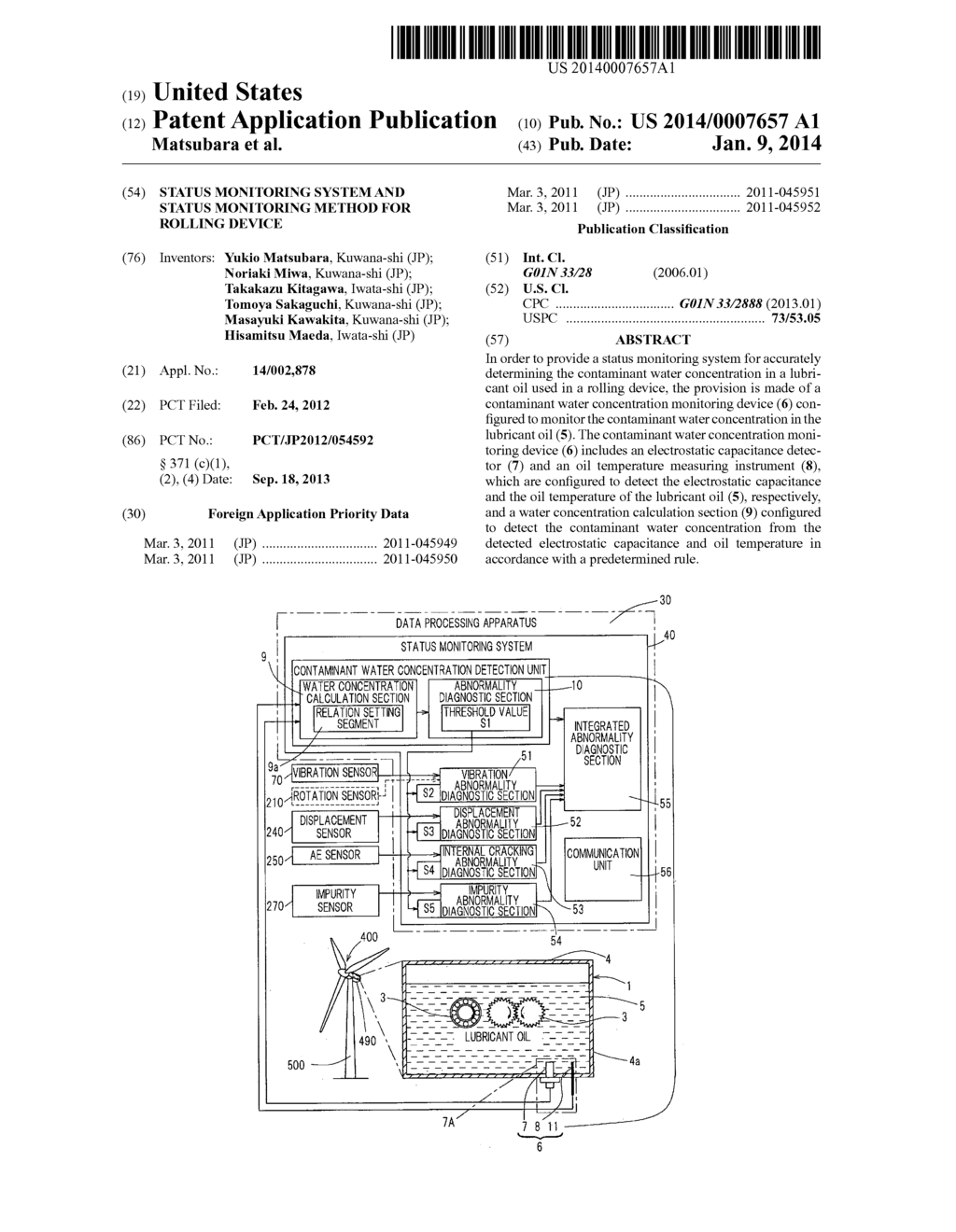 STATUS MONITORING SYSTEM AND STATUS MONITORING METHOD FOR ROLLING DEVICE - diagram, schematic, and image 01