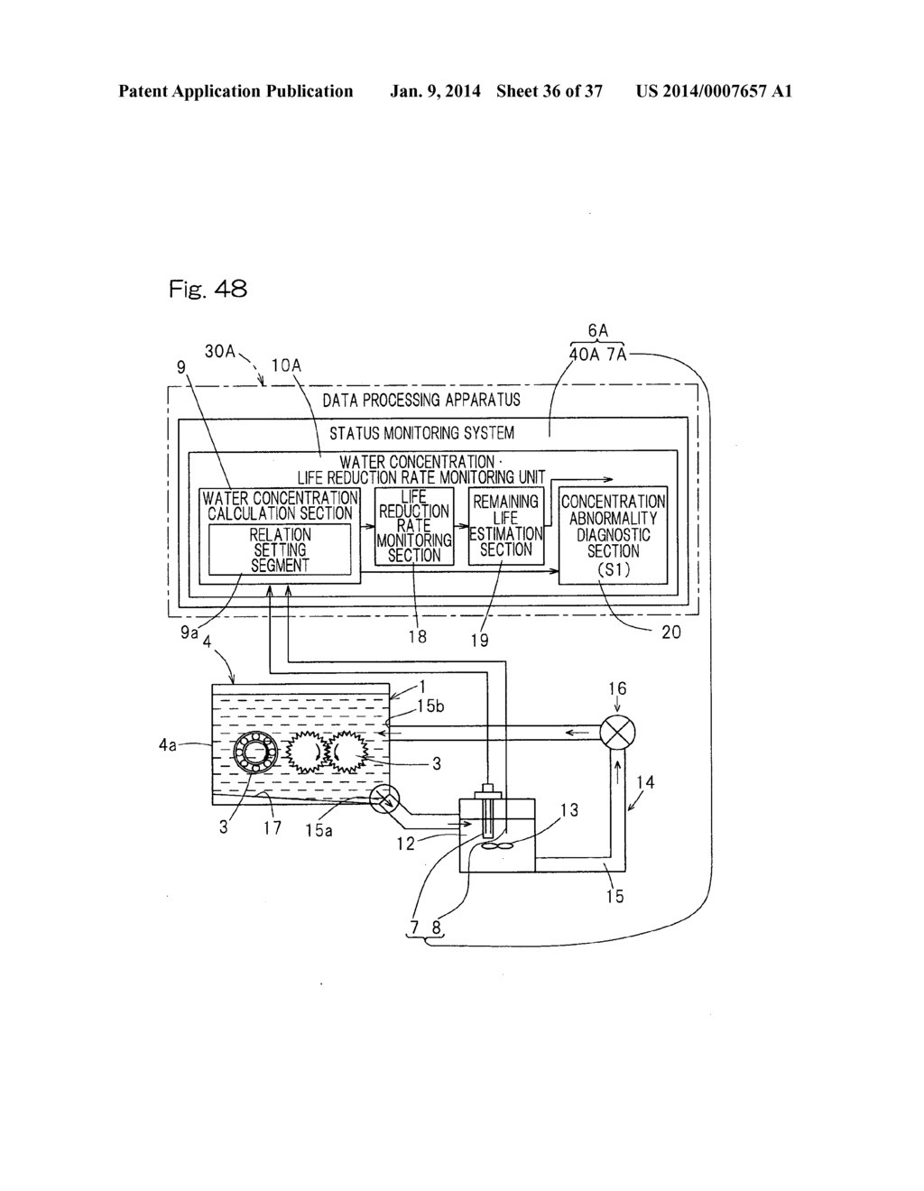 STATUS MONITORING SYSTEM AND STATUS MONITORING METHOD FOR ROLLING DEVICE - diagram, schematic, and image 37