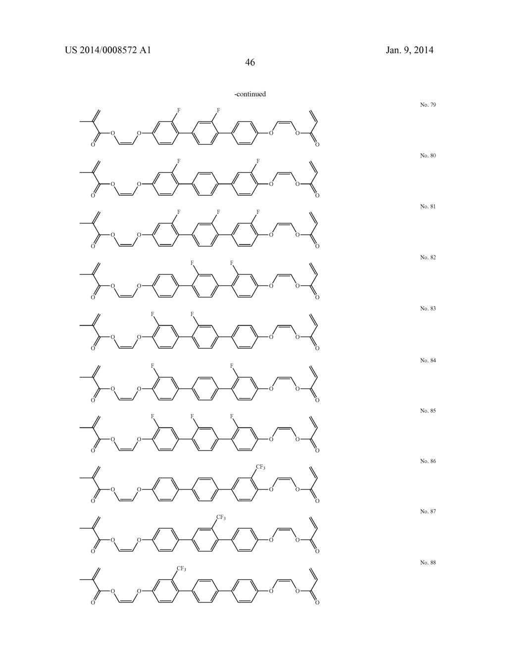 POLYMERIZABLE COMPOUND, LIQUID CRYSTAL COMPOSITION AND LIQUID CRYSTAL     DISPLAY DEVICE - diagram, schematic, and image 47