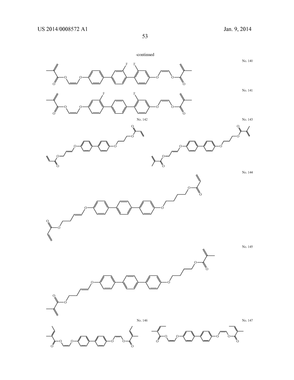 POLYMERIZABLE COMPOUND, LIQUID CRYSTAL COMPOSITION AND LIQUID CRYSTAL     DISPLAY DEVICE - diagram, schematic, and image 54