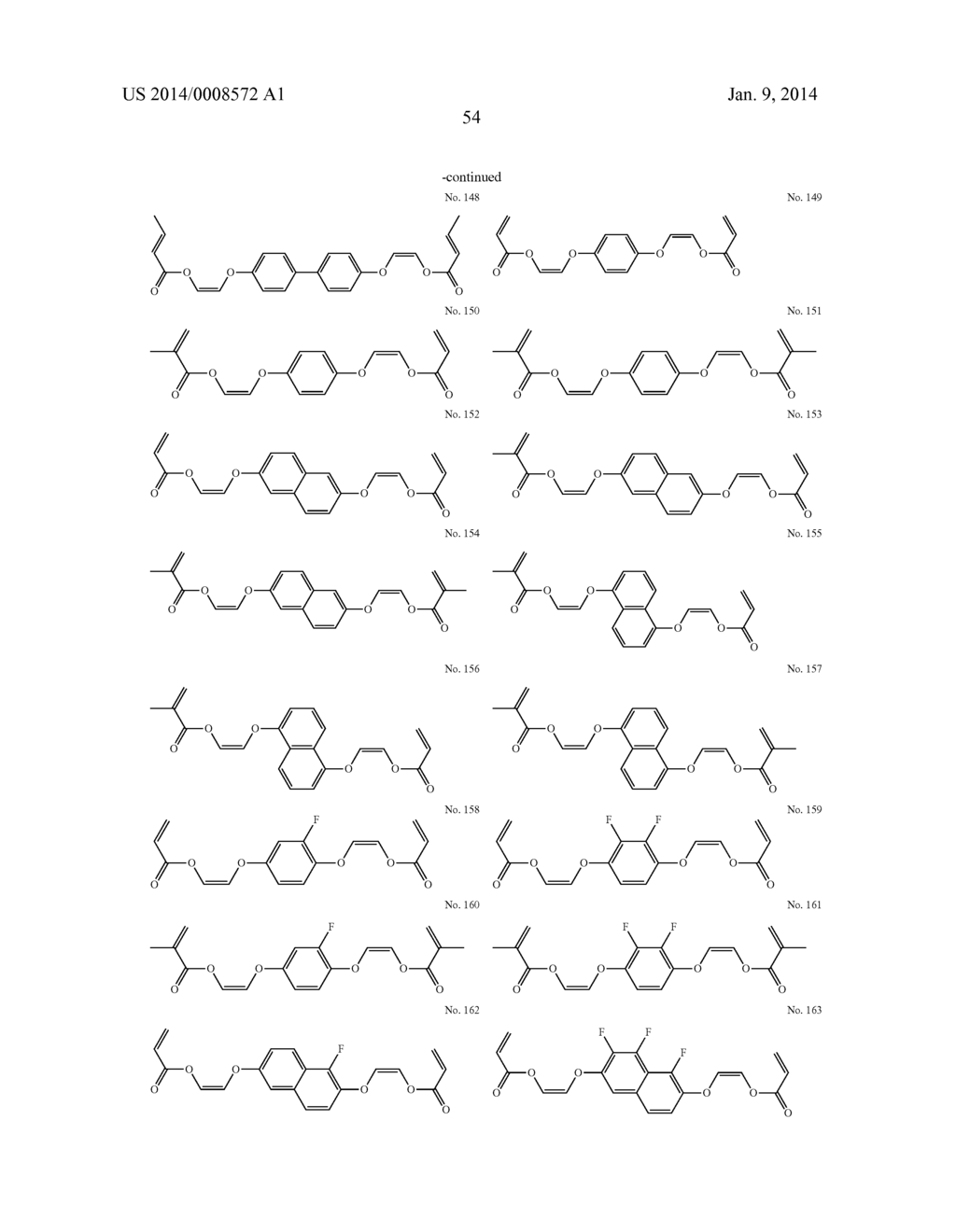 POLYMERIZABLE COMPOUND, LIQUID CRYSTAL COMPOSITION AND LIQUID CRYSTAL     DISPLAY DEVICE - diagram, schematic, and image 55