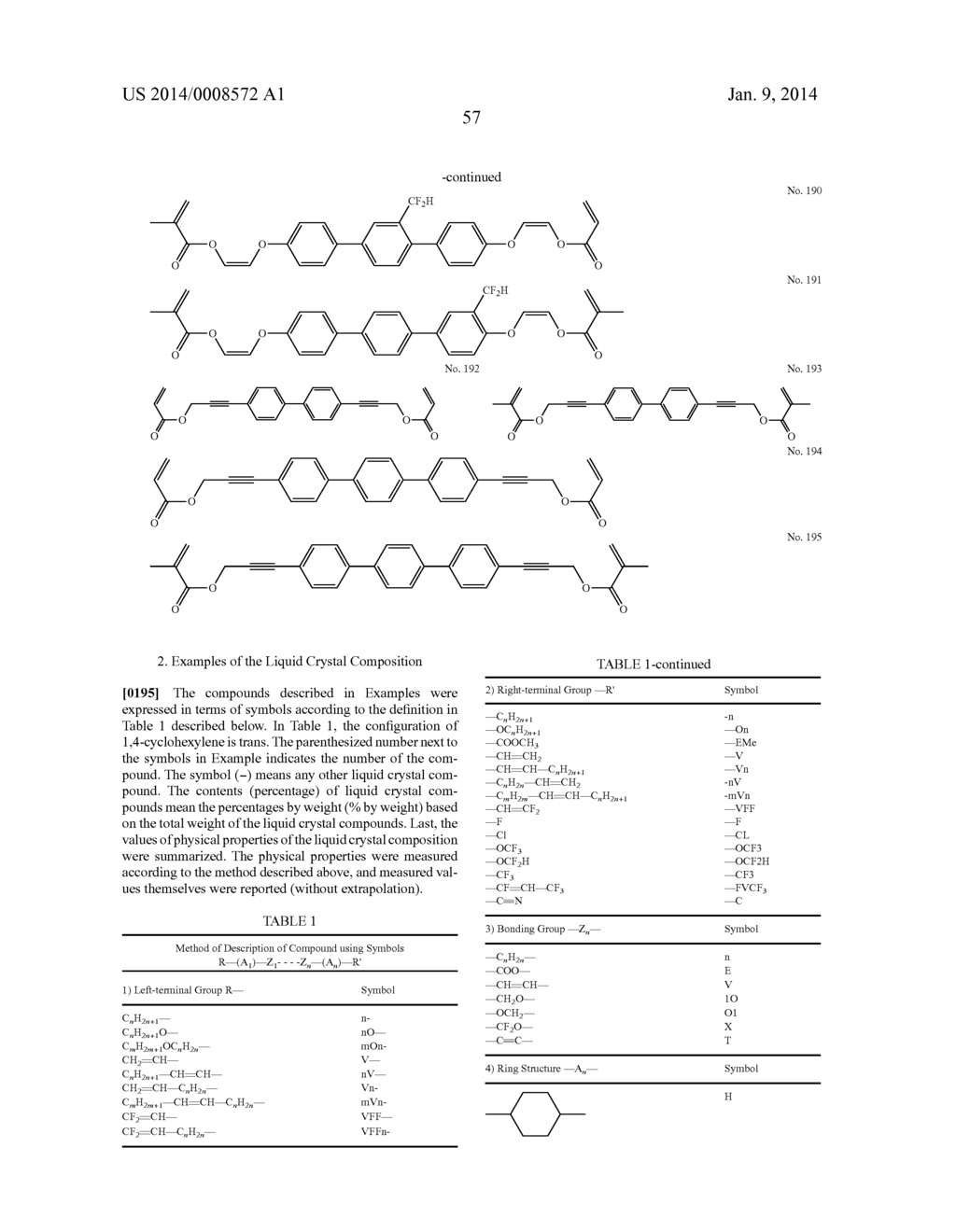 POLYMERIZABLE COMPOUND, LIQUID CRYSTAL COMPOSITION AND LIQUID CRYSTAL     DISPLAY DEVICE - diagram, schematic, and image 58