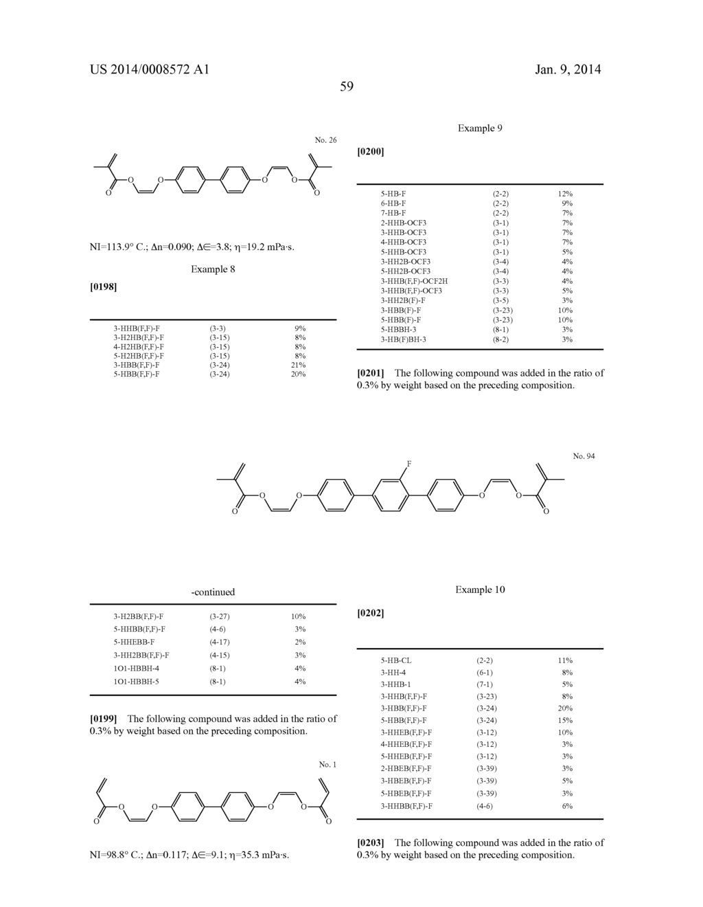 POLYMERIZABLE COMPOUND, LIQUID CRYSTAL COMPOSITION AND LIQUID CRYSTAL     DISPLAY DEVICE - diagram, schematic, and image 60