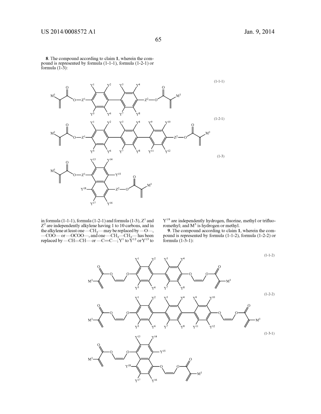 POLYMERIZABLE COMPOUND, LIQUID CRYSTAL COMPOSITION AND LIQUID CRYSTAL     DISPLAY DEVICE - diagram, schematic, and image 66