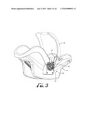 PIVOTAL HANDLE LOCK/RELEASE MECHANISM FOR CHILD CAR SEAT diagram and image