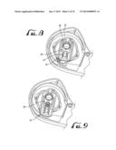 PIVOTAL HANDLE LOCK/RELEASE MECHANISM FOR CHILD CAR SEAT diagram and image