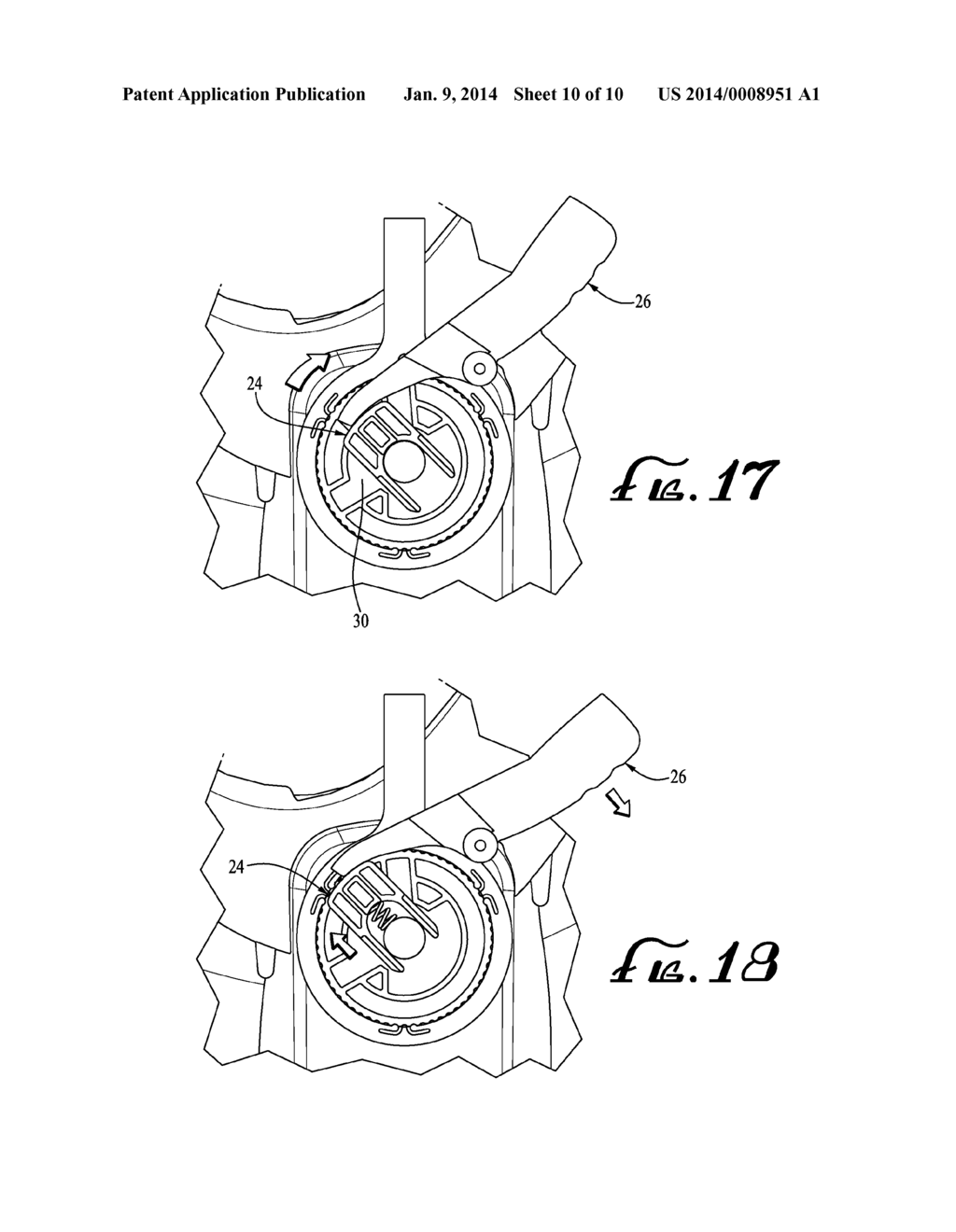 PIVOTAL HANDLE LOCK/RELEASE MECHANISM FOR CHILD CAR SEAT - diagram, schematic, and image 11