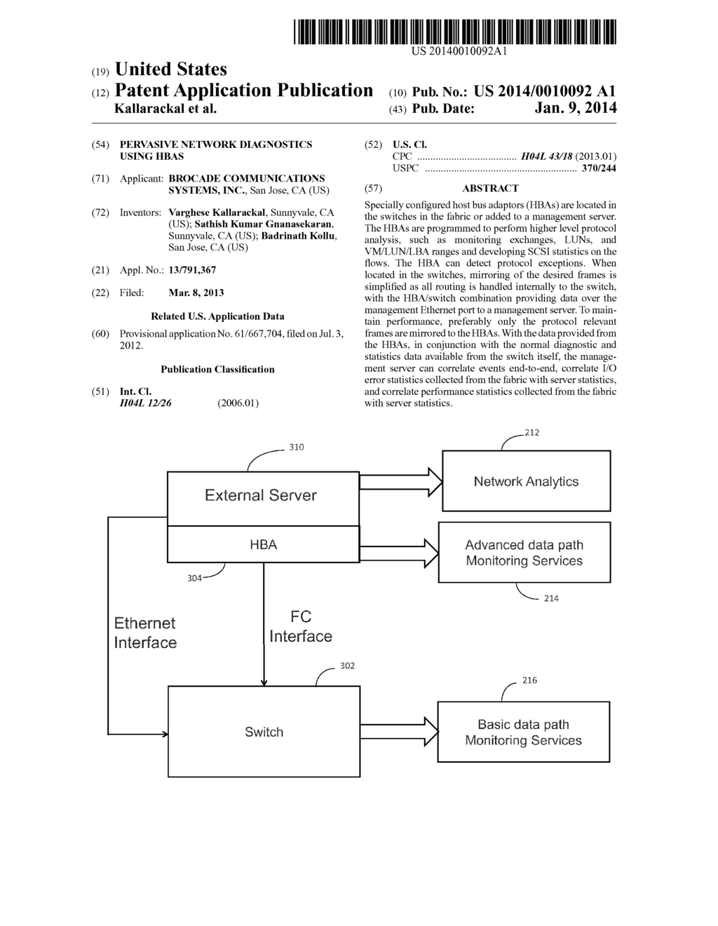 PERVASIVE NETWORK DIAGNOSTICS USING HBAS - diagram, schematic, and image 01