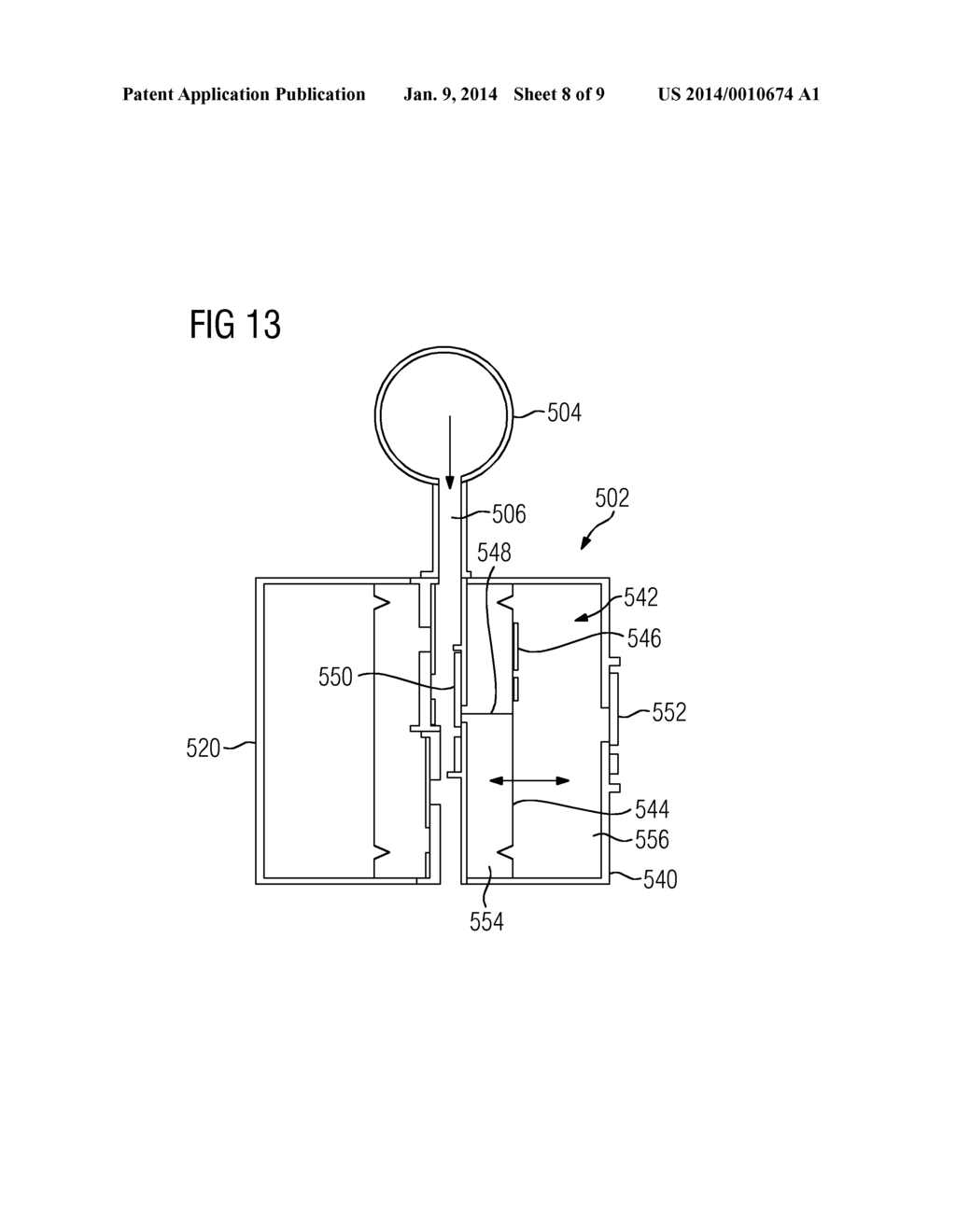 PUMP FACILITY FOR A HEARING DEVICE AND METHOD OF INFLATING AND DEFLATING     AN EARMOLD MEMBER - diagram, schematic, and image 09