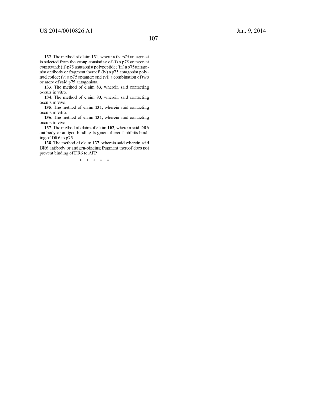 Use of DR6 and p75 Antagonists to Promote Survival of Cells of the Nervous     System - diagram, schematic, and image 144