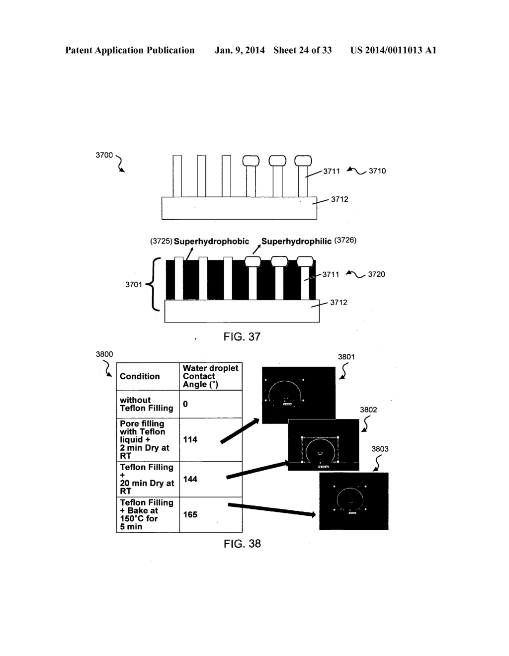 SUPERHYDROPHOBIC AND SUPEROLEOPHOBIC NANOSURFACES - diagram, schematic, and image 25