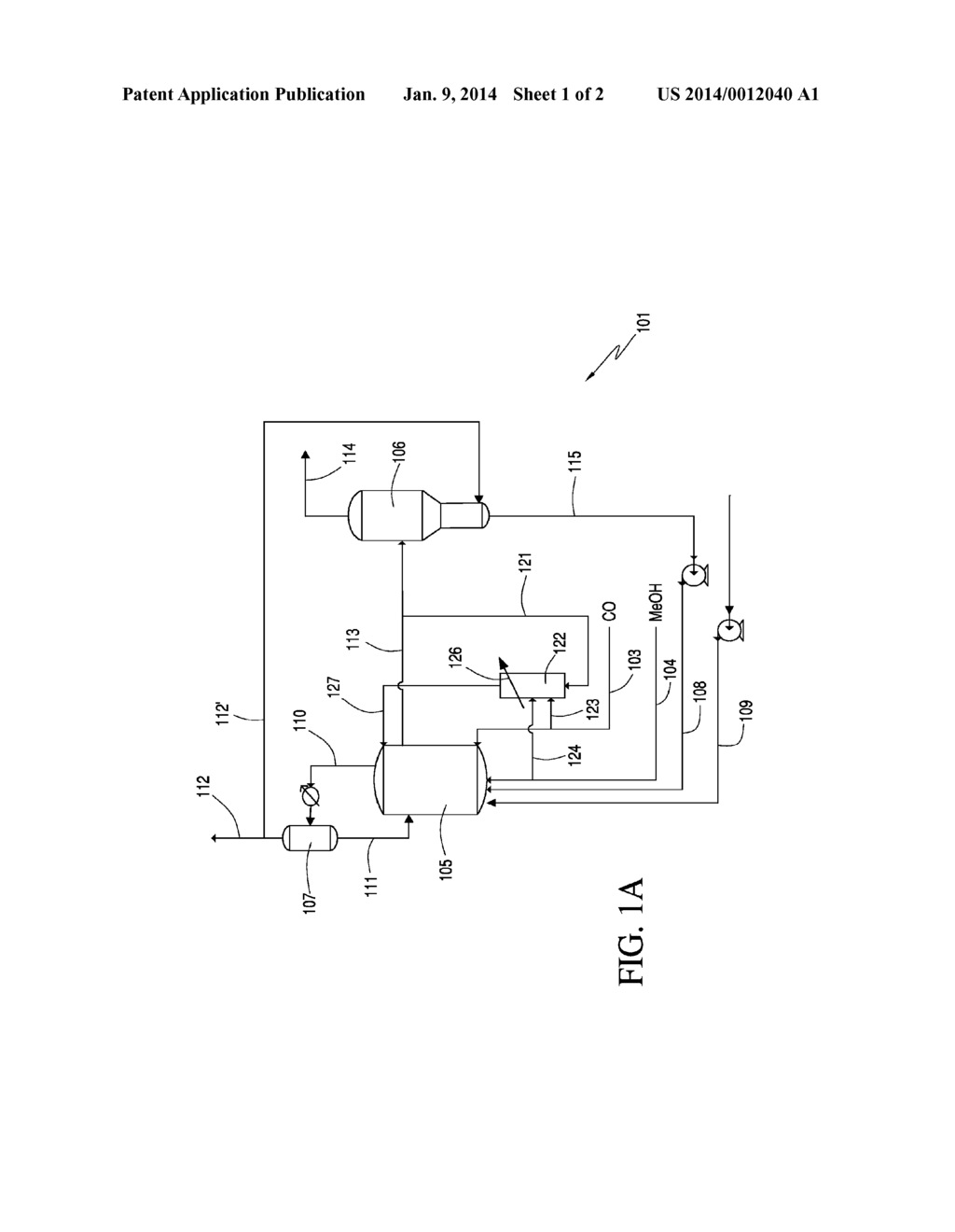 Pump Around Reactor for Production of Acetic Acid - diagram, schematic, and image 02