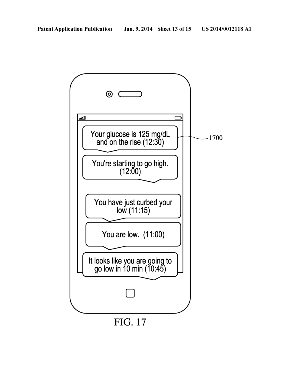 SYSTEMS AND METHODS FOR LEVERAGING SMARTPHONE FEATURES IN CONTINUOUS     GLUCOSE MONITORING - diagram, schematic, and image 14