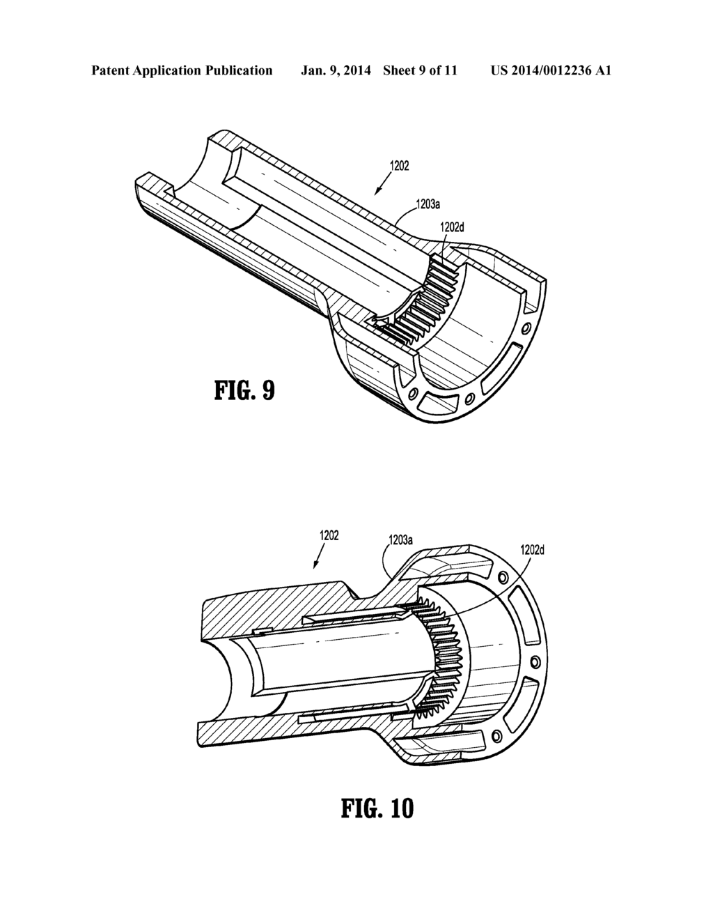 SURGICAL ADAPTER ASSEMBLIES FOR USE BETWEEN SURGICAL HANDLE ASSEMBLY AND     SURGICAL END EFFECTORS - diagram, schematic, and image 10