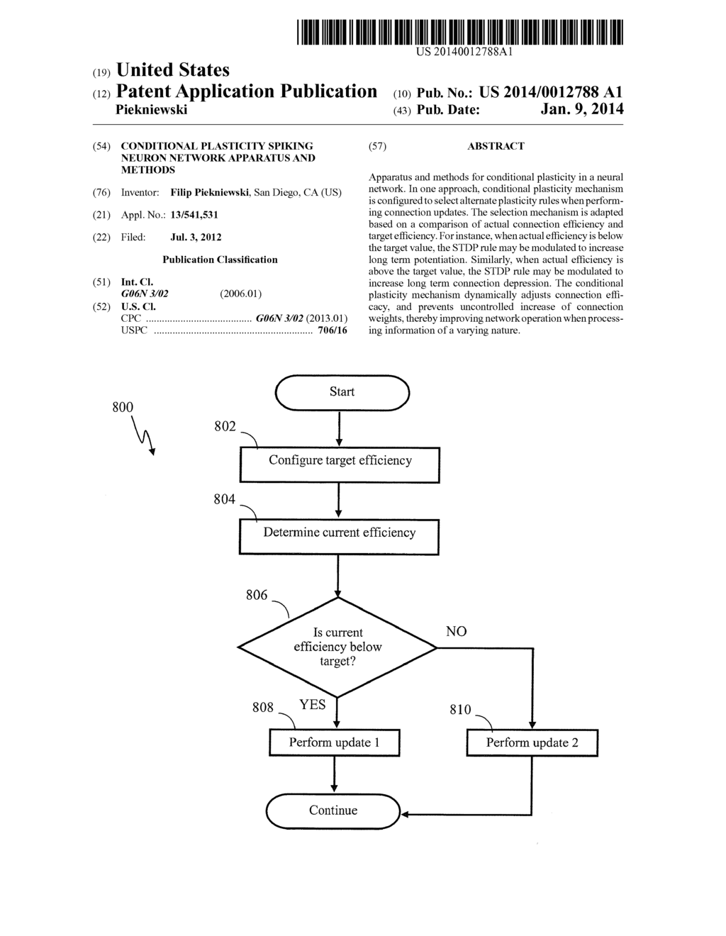 CONDITIONAL PLASTICITY SPIKING NEURON NETWORK APPARATUS AND METHODS - diagram, schematic, and image 01