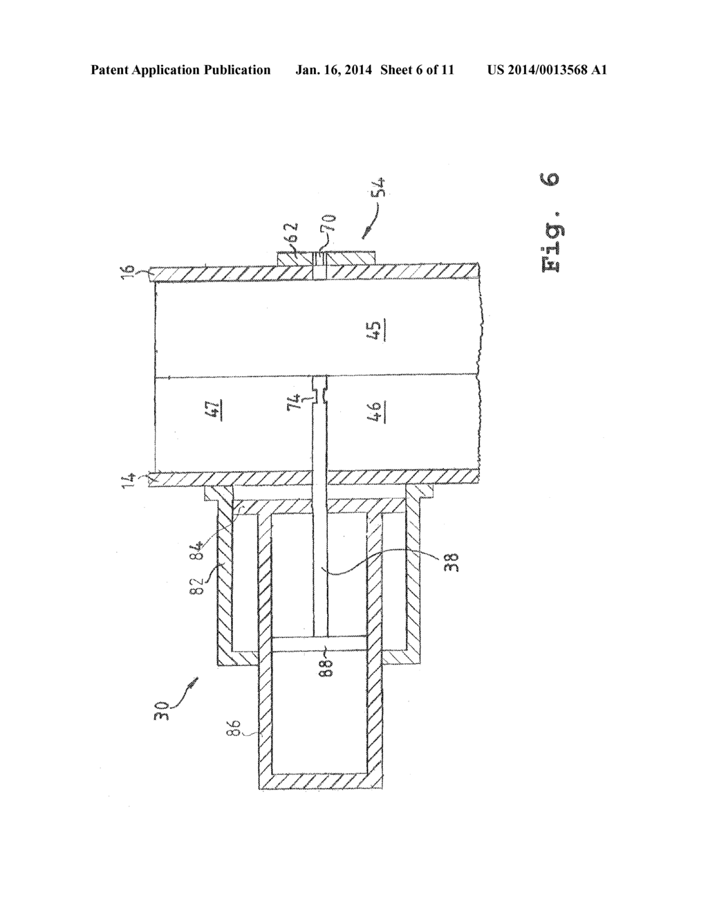 ARRANGEMENT FOR RECEIVING A CASTING MOLD WITH COAXIAL DRIVE AND METHOD     THEREFOR - diagram, schematic, and image 07