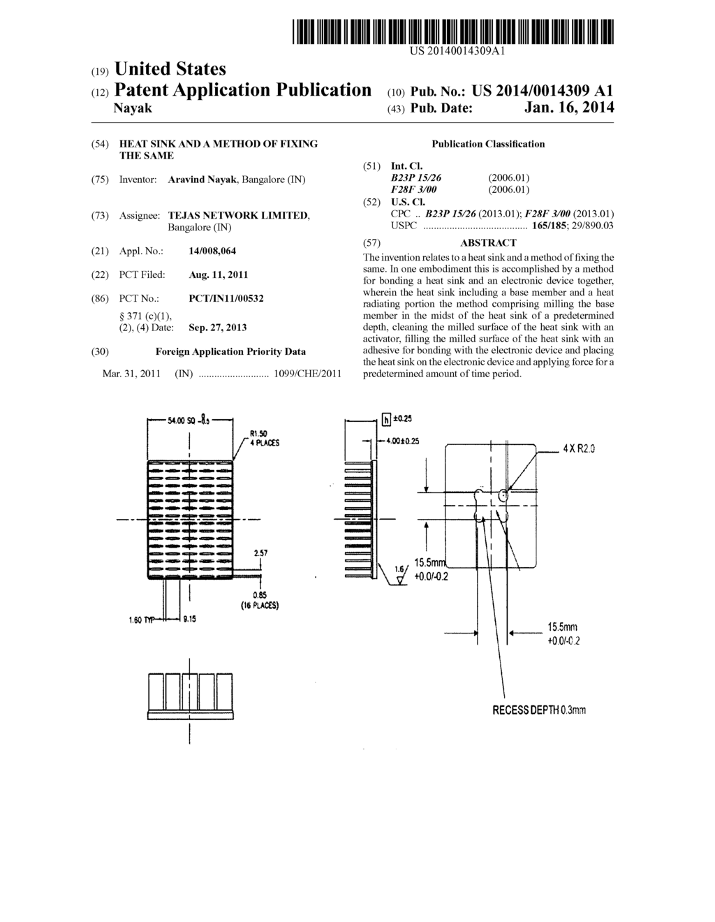HEAT SINK AND A METHOD OF FIXING THE SAME - diagram, schematic, and image 01