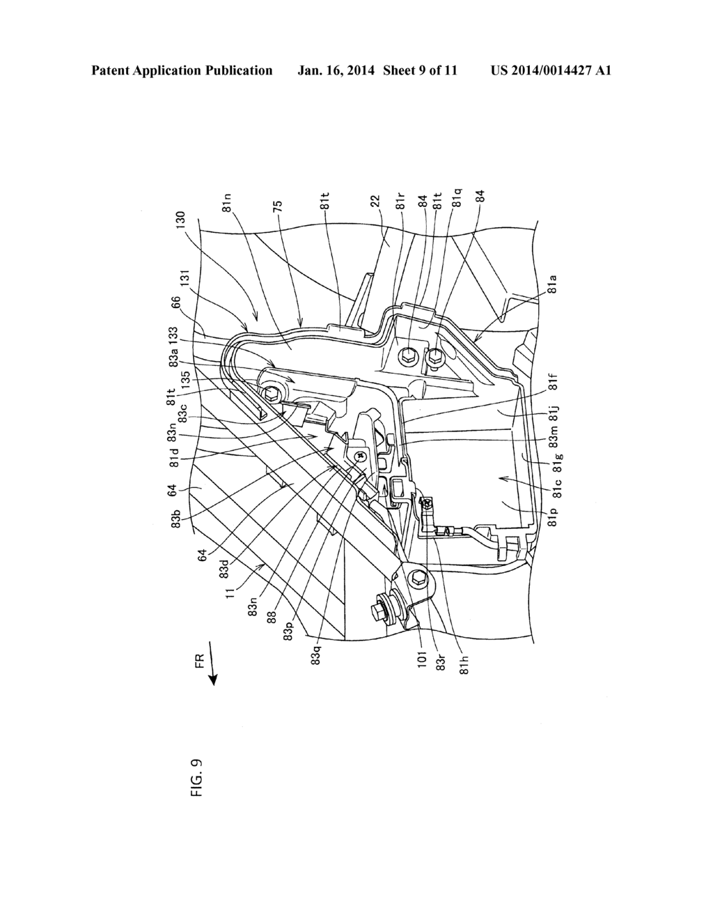 BATTERY CASE STRUCTURE FOR MOTORCYCLE - diagram, schematic, and image 10