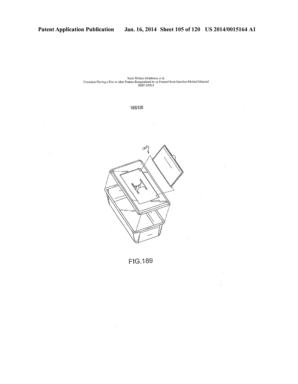 Container Having A Rim Or Other Feature Encapsulated By Or Formed From     Injection-Molded Material - diagram, schematic, and image 106