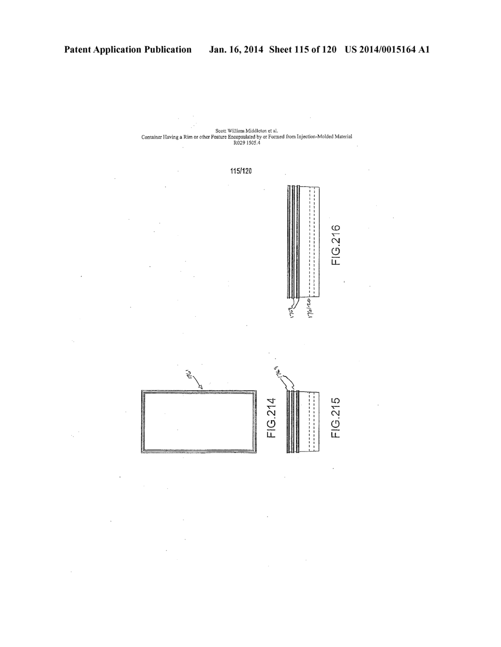 Container Having A Rim Or Other Feature Encapsulated By Or Formed From     Injection-Molded Material - diagram, schematic, and image 116