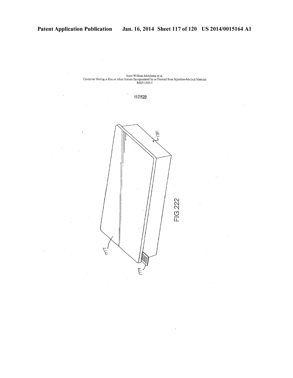 Container Having A Rim Or Other Feature Encapsulated By Or Formed From     Injection-Molded Material - diagram, schematic, and image 118