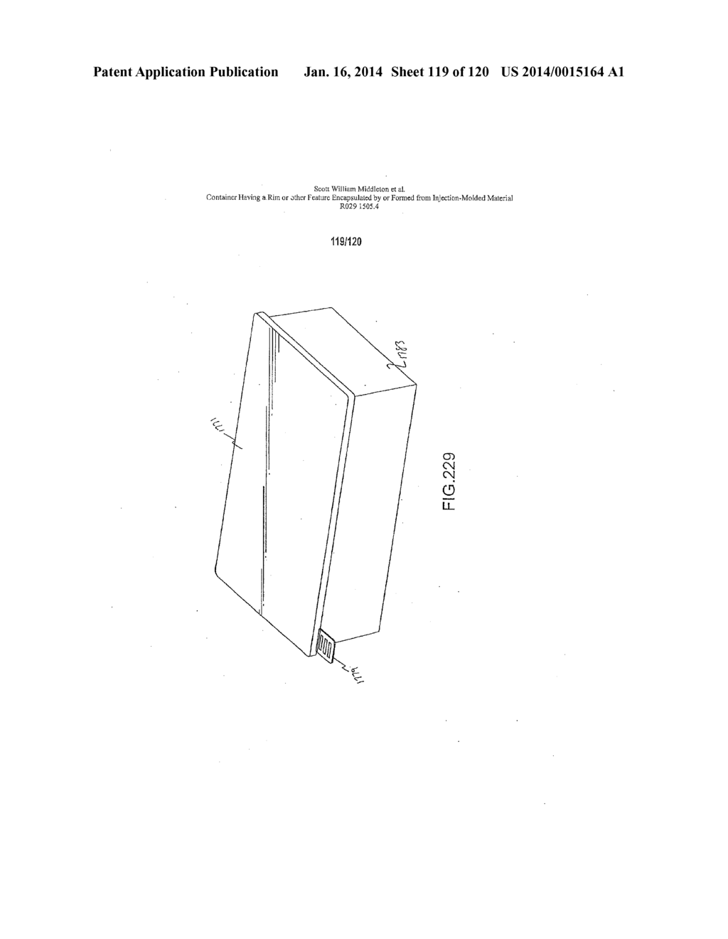 Container Having A Rim Or Other Feature Encapsulated By Or Formed From     Injection-Molded Material - diagram, schematic, and image 120