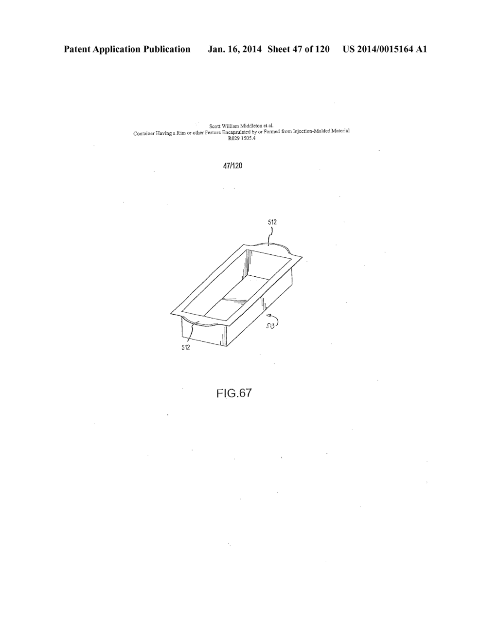 Container Having A Rim Or Other Feature Encapsulated By Or Formed From     Injection-Molded Material - diagram, schematic, and image 48