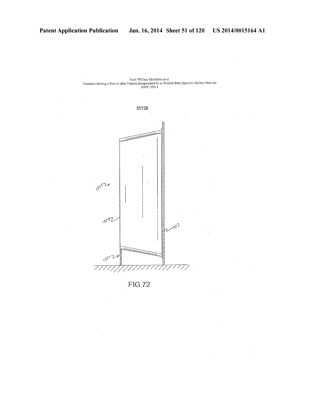 Container Having A Rim Or Other Feature Encapsulated By Or Formed From     Injection-Molded Material - diagram, schematic, and image 52