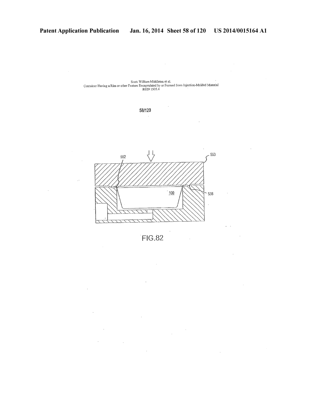 Container Having A Rim Or Other Feature Encapsulated By Or Formed From     Injection-Molded Material - diagram, schematic, and image 59