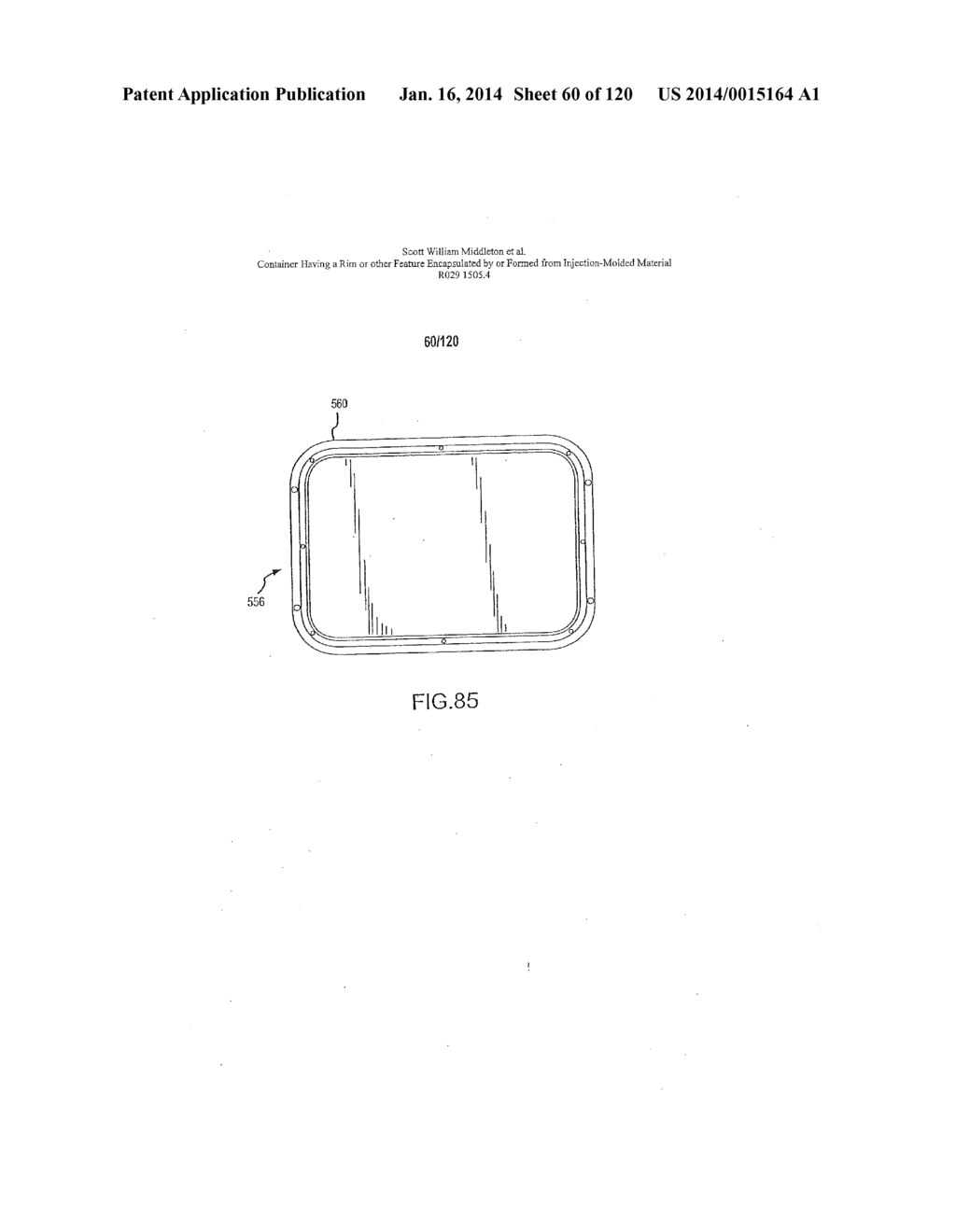 Container Having A Rim Or Other Feature Encapsulated By Or Formed From     Injection-Molded Material - diagram, schematic, and image 61