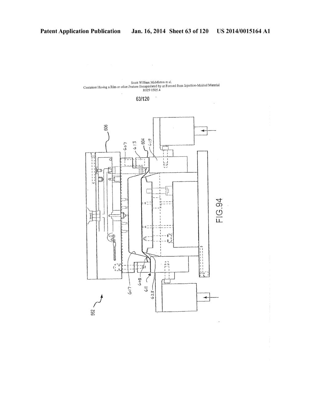 Container Having A Rim Or Other Feature Encapsulated By Or Formed From     Injection-Molded Material - diagram, schematic, and image 64