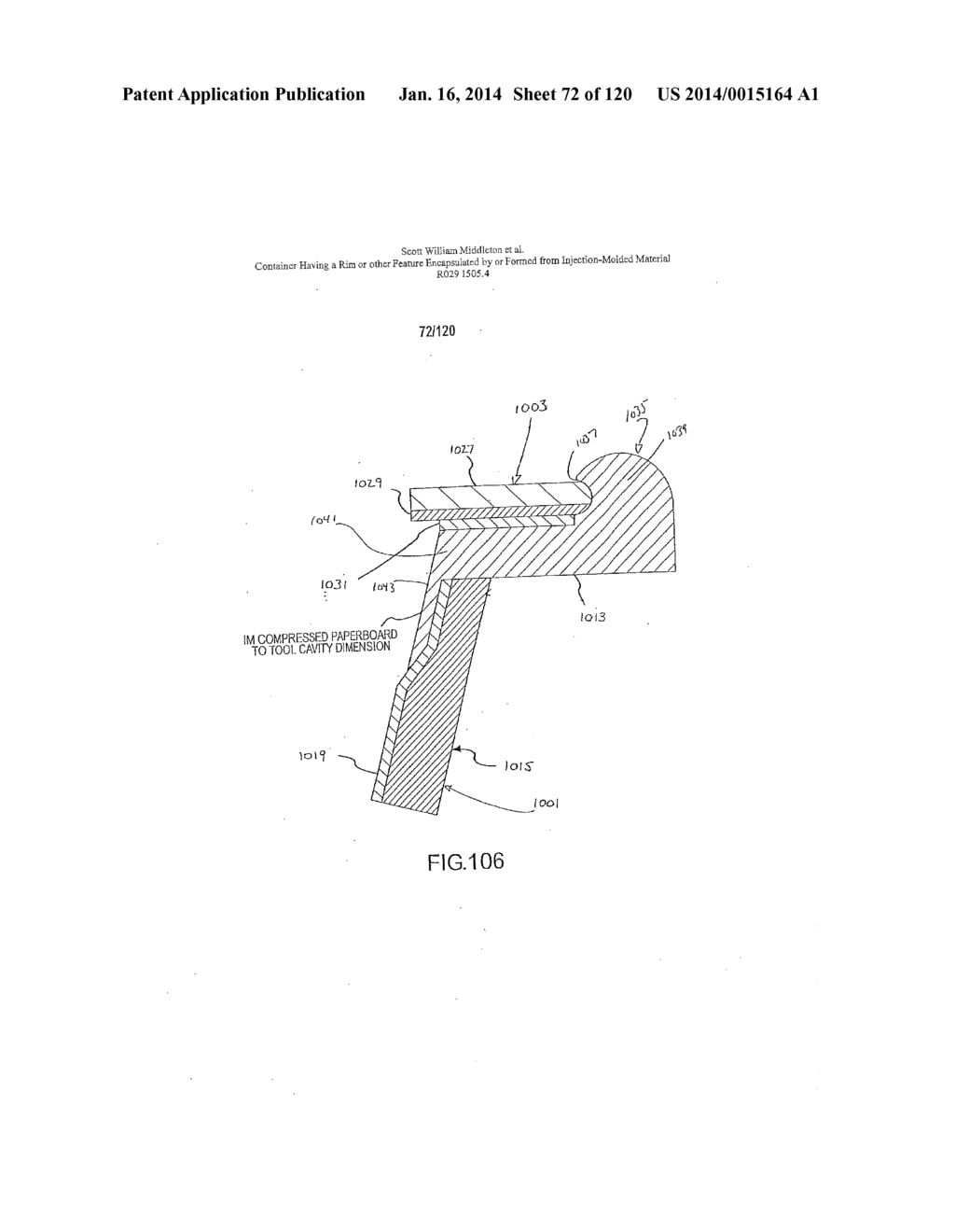 Container Having A Rim Or Other Feature Encapsulated By Or Formed From     Injection-Molded Material - diagram, schematic, and image 73