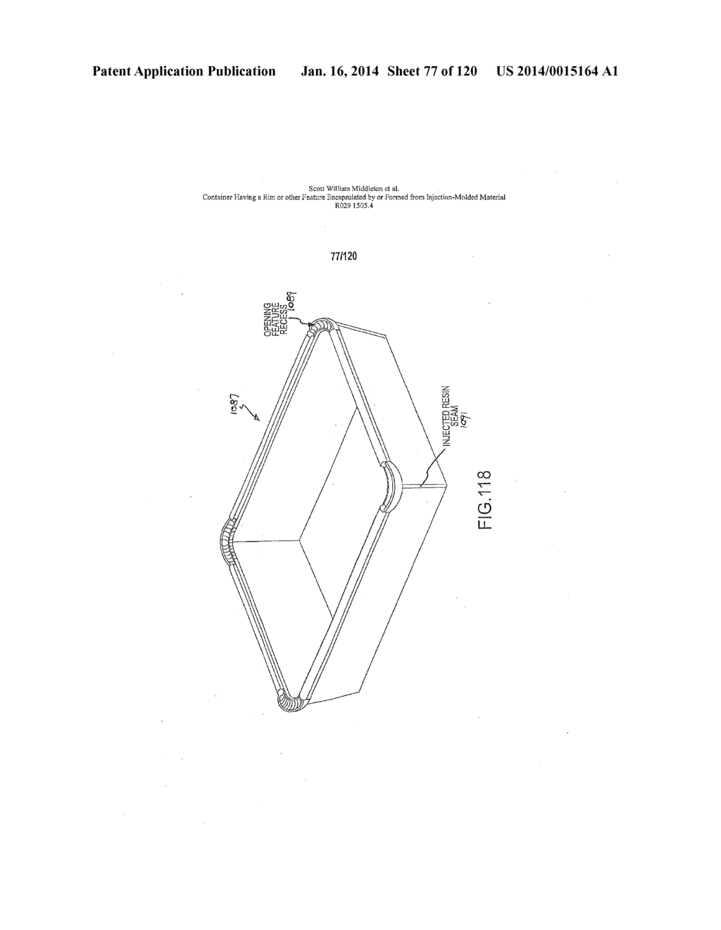 Container Having A Rim Or Other Feature Encapsulated By Or Formed From     Injection-Molded Material - diagram, schematic, and image 78