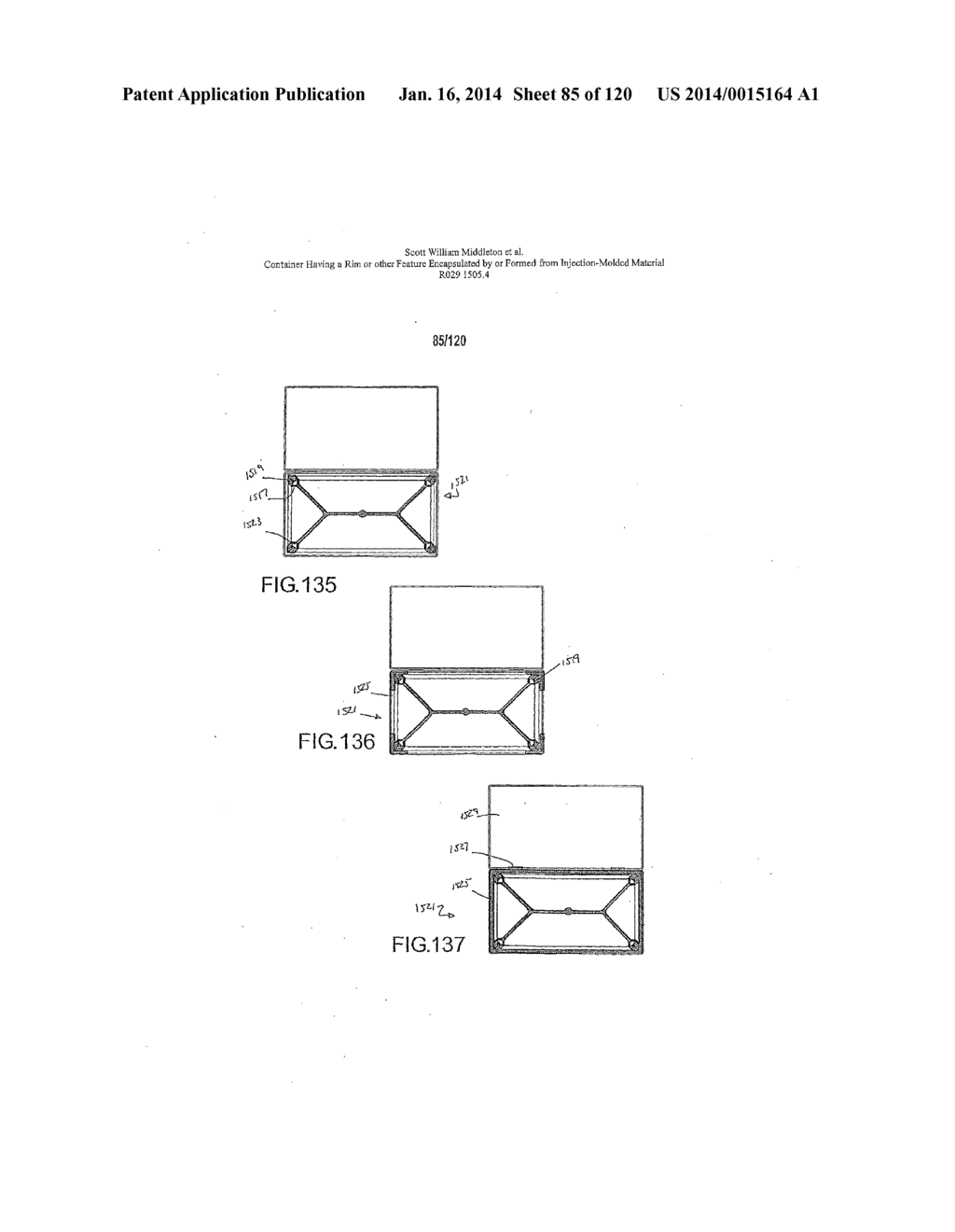 Container Having A Rim Or Other Feature Encapsulated By Or Formed From     Injection-Molded Material - diagram, schematic, and image 86