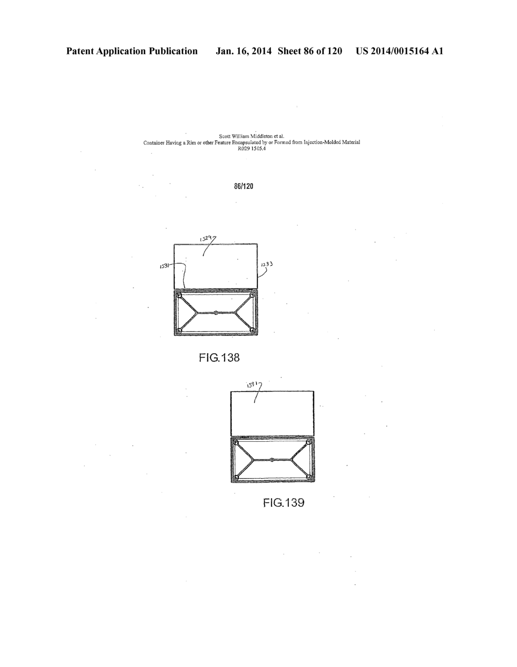 Container Having A Rim Or Other Feature Encapsulated By Or Formed From     Injection-Molded Material - diagram, schematic, and image 87