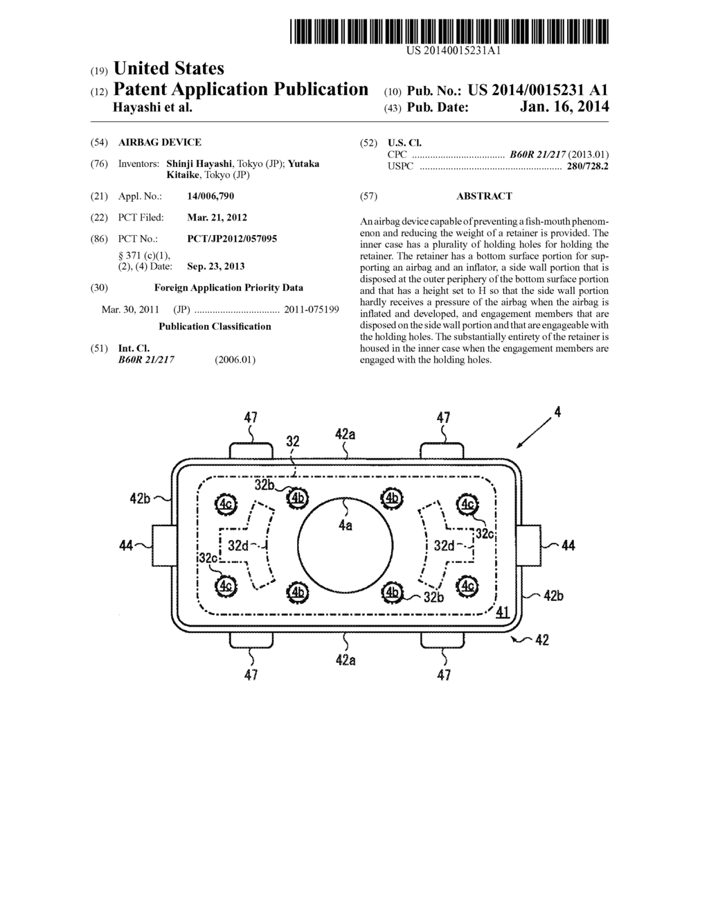 AIRBAG DEVICE - diagram, schematic, and image 01