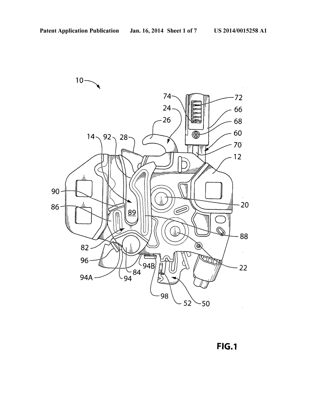 OVER TRAVEL HOOD LATCH - diagram, schematic, and image 02