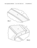 COEXTRUDED ROOT DITCH MOLDING WITH HARD AND SOFT COMPONENTS INCLUDING     ASSOCIATED FASTENER SYSTEM diagram and image