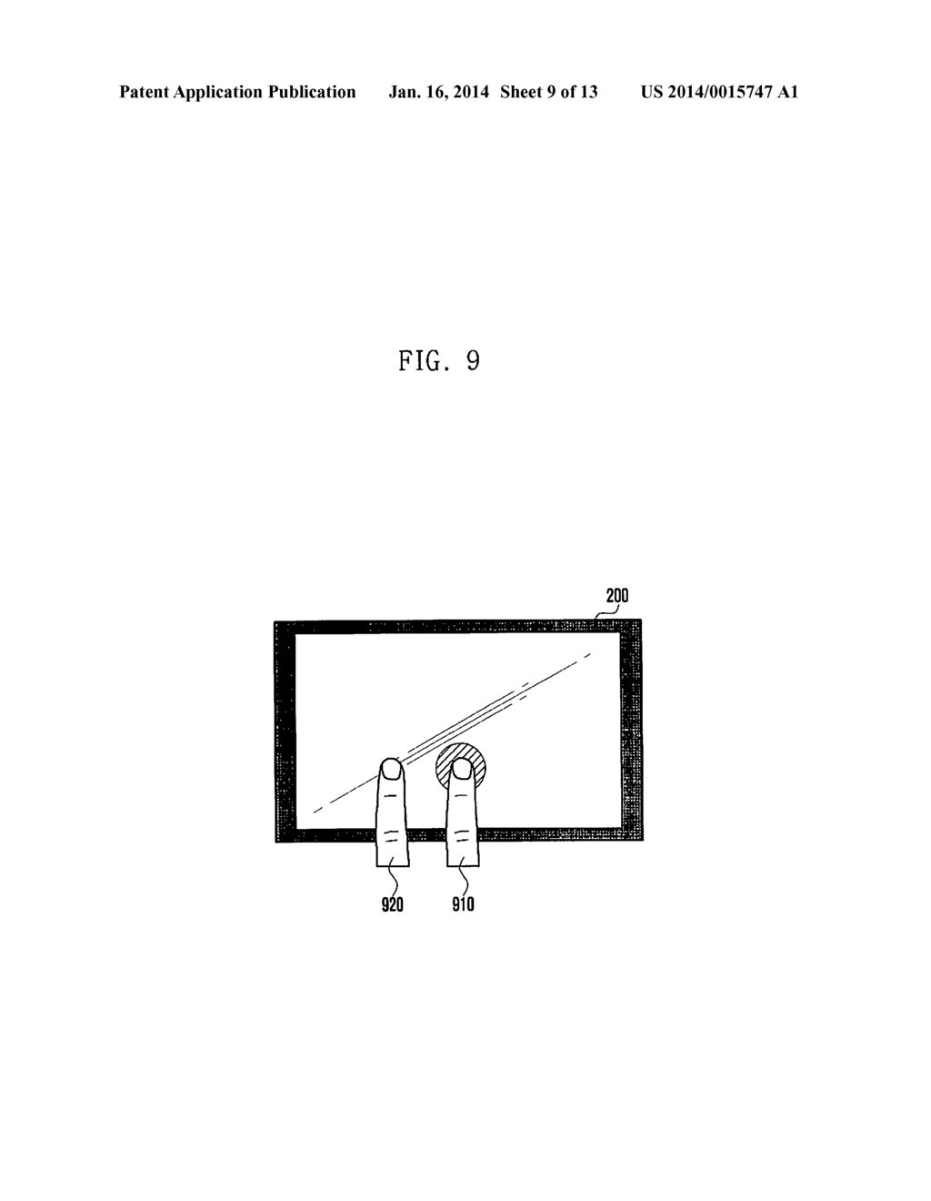 METHOD AND APPARATUS FOR PROVIDING A FUNCTION OF A MOUSE USING A TERMINAL     INCLUDING A TOUCH SCREEN - diagram, schematic, and image 10