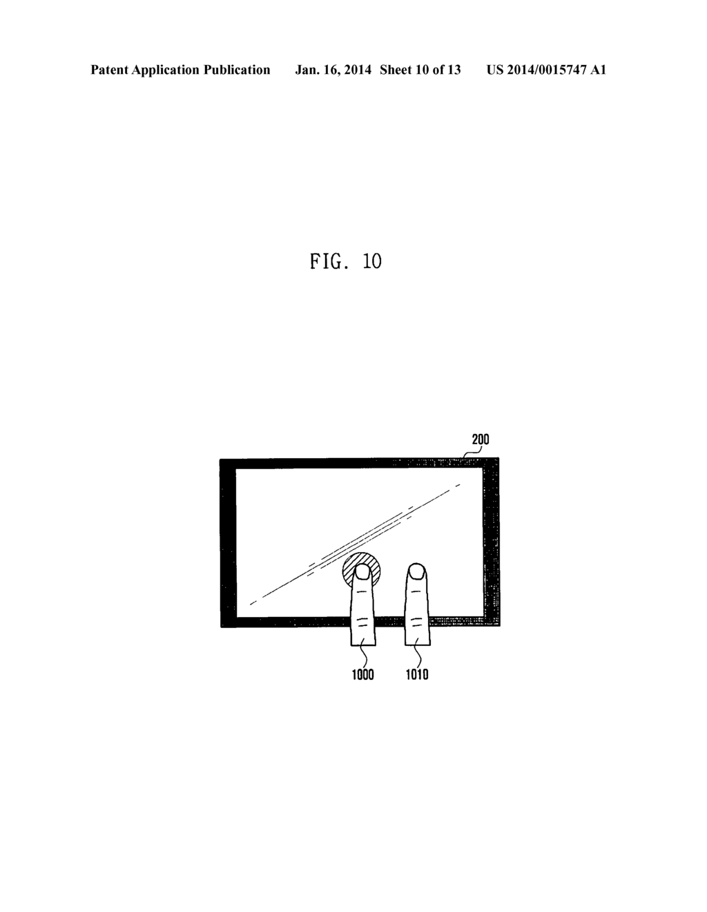 METHOD AND APPARATUS FOR PROVIDING A FUNCTION OF A MOUSE USING A TERMINAL     INCLUDING A TOUCH SCREEN - diagram, schematic, and image 11