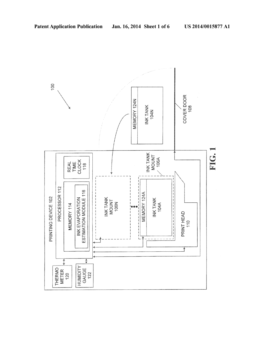 SYSTEMS AND METHODS FOR COMMUNICATION OF DATE INFORMATION BETWEEN AN INK     TANK AND A PRINTING DEVICE - diagram, schematic, and image 02